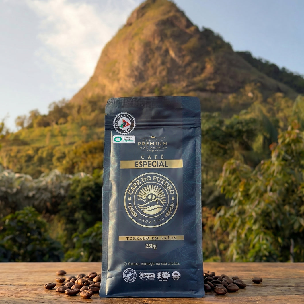CAFÉ TORRADO EM GRÃOS 250g