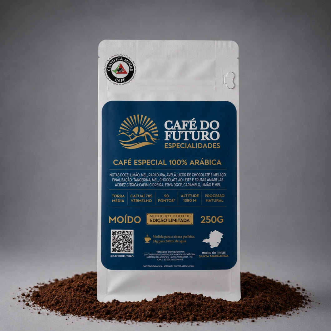 CAFÉ MICROLOTE 90 PONTOS TORRADO E MOÍDO 250g