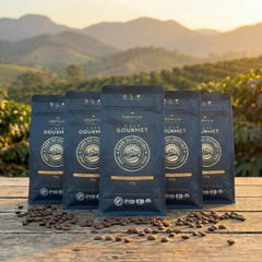 KIT 5 CAFÉS TORRADO EM GRÃOS 250g