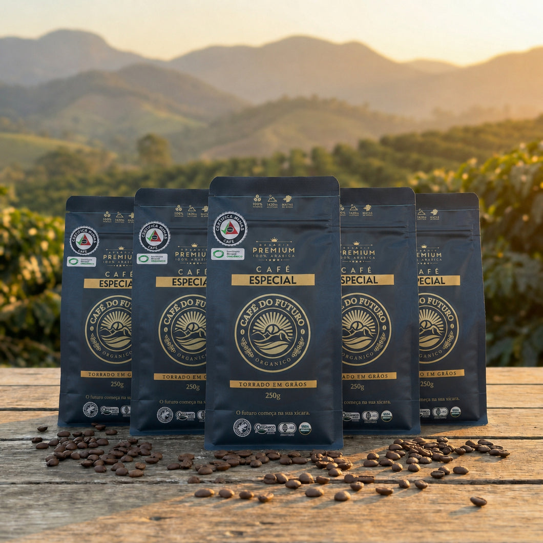 KIT 5 CAFÉS  - TORRADO EM GRÃOS 250g