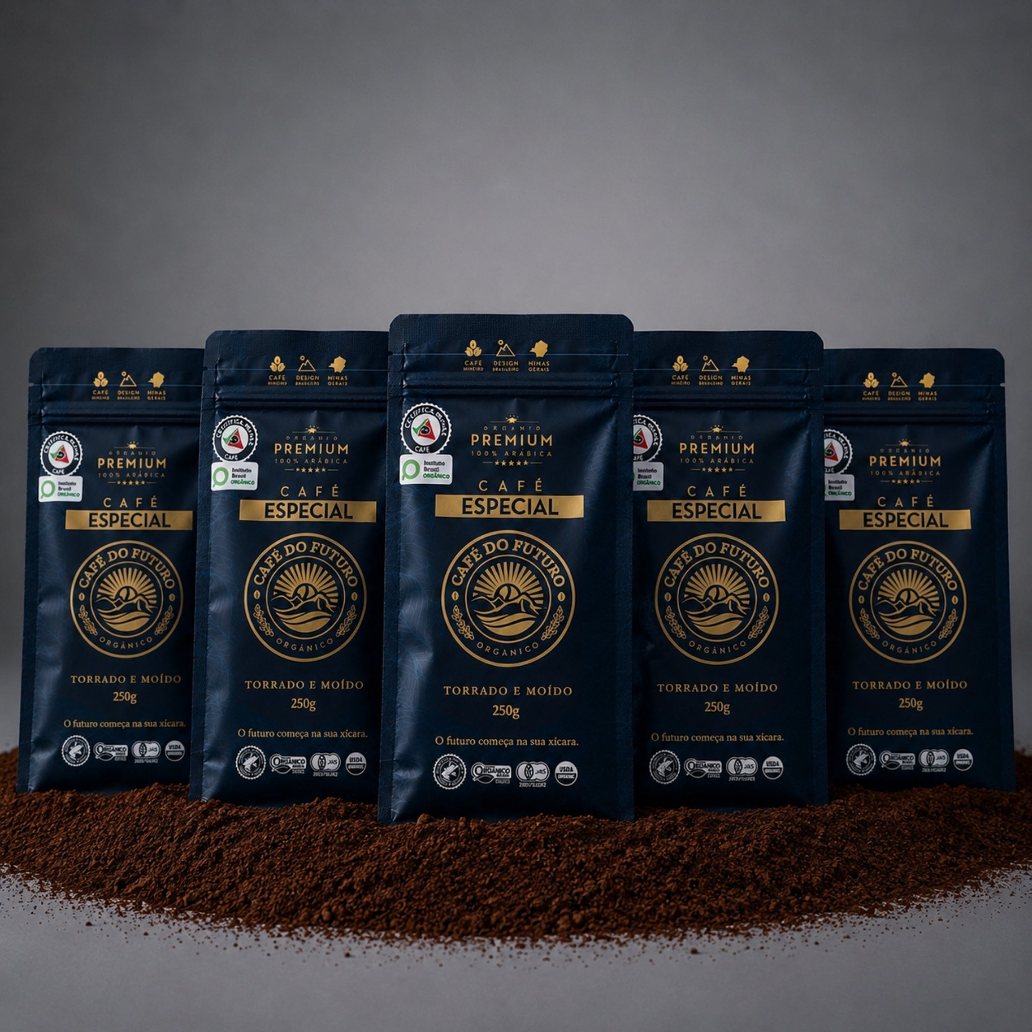 KIT 5 CAFÉS TORRADO E MOÍDO 250g