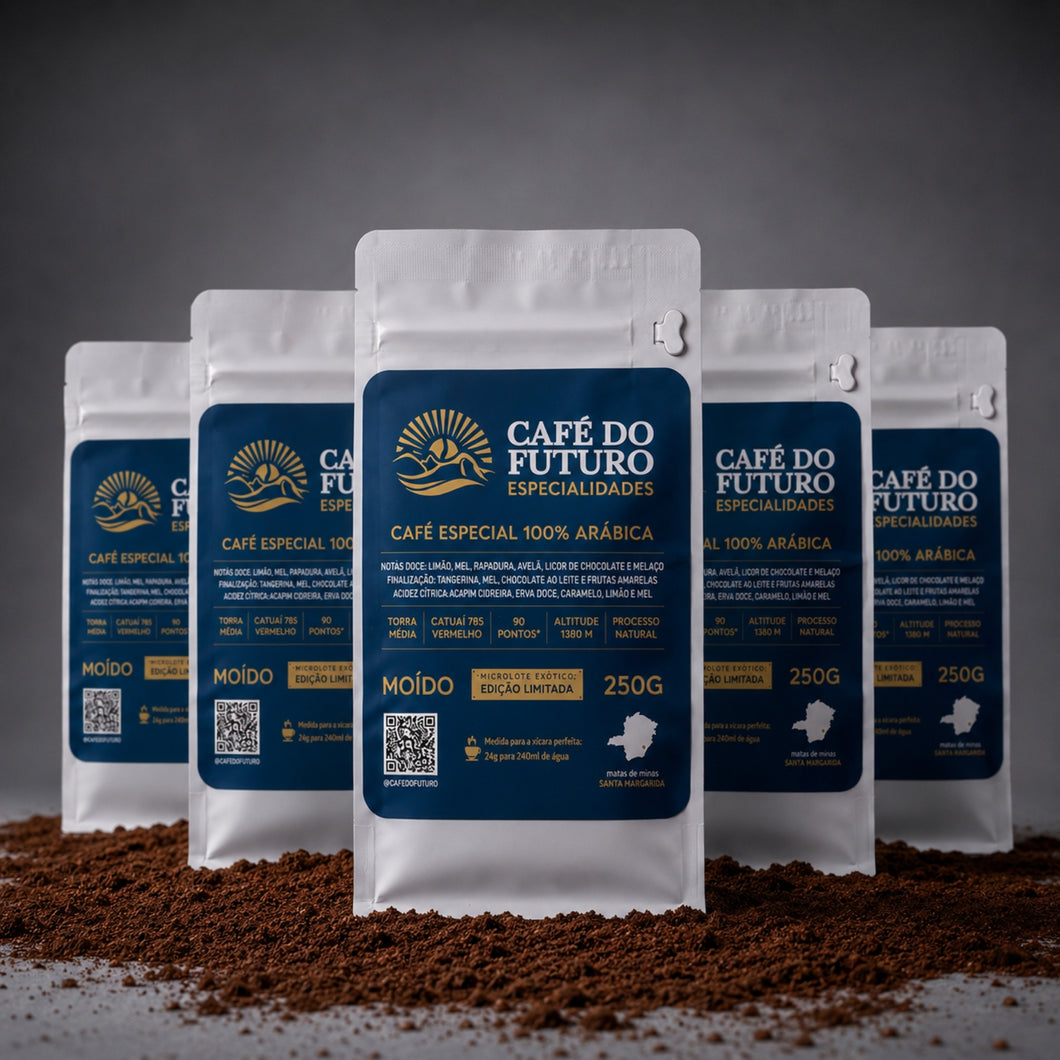 KIT 5 CAFÉS MICROLOTE 90 PONTOS TORRADO E MOÍDO 250g