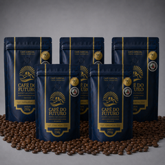 KIT 5 CAFÉS MICROLOTE 90 PONTOS TORRADO EM GRÃOS 250g