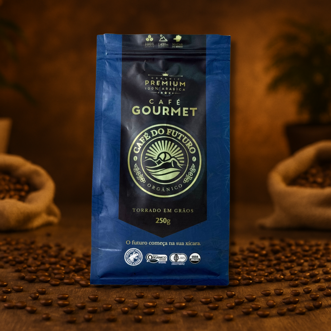 CAFÉ TORRADO EM GRÃOS 250g