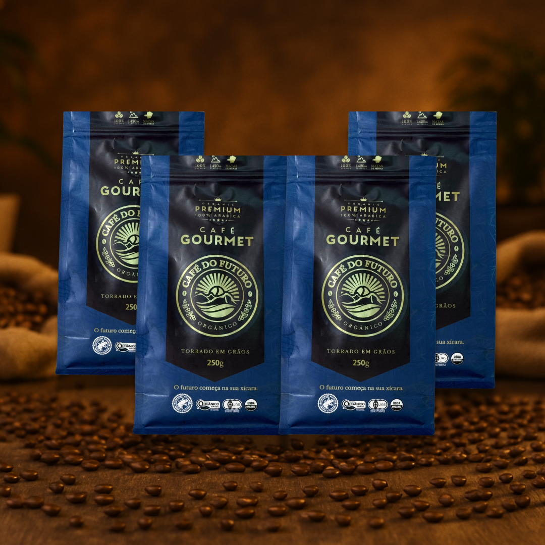 4 CAFÉ TORRADO EM GRÃOS 250g